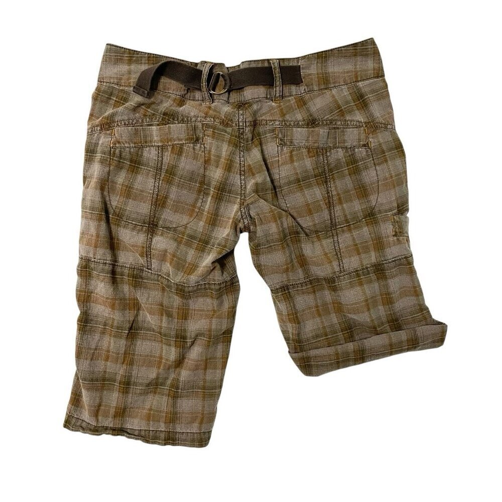 Vintage Y2K Free People Plaid Low Rise Convertible Bermuda Skater Shorts size 2 - Picture 7 of 9